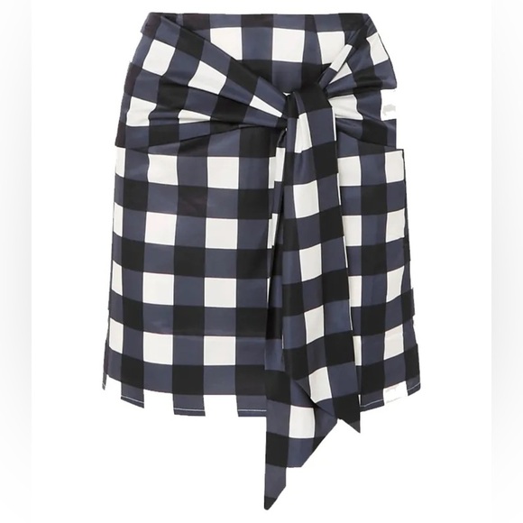 Mother of Pearl Dresses & Skirts - Mother‎ of Pearl London Silk Cotton Navy Jumbo Check Skirt